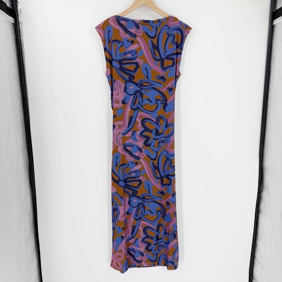 NWT Cleobella Carrie Floral Mesh Bodycon Midi Dress Large Fresco Print Multi - Picture 10 of 10